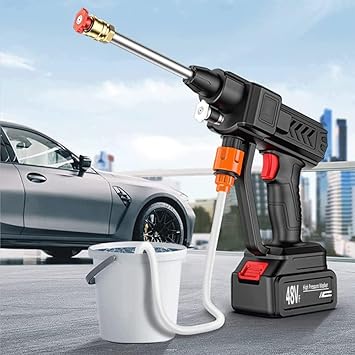 Cordless Car Wash Spray Gun | 48V High Pressure Lithium Battery Foam Jet Washer
