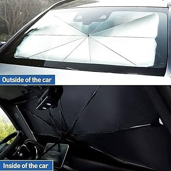 Car Windshield Sunshade Umbrella – Foldable UV Protection Cover | Heat Block Car Front Shade