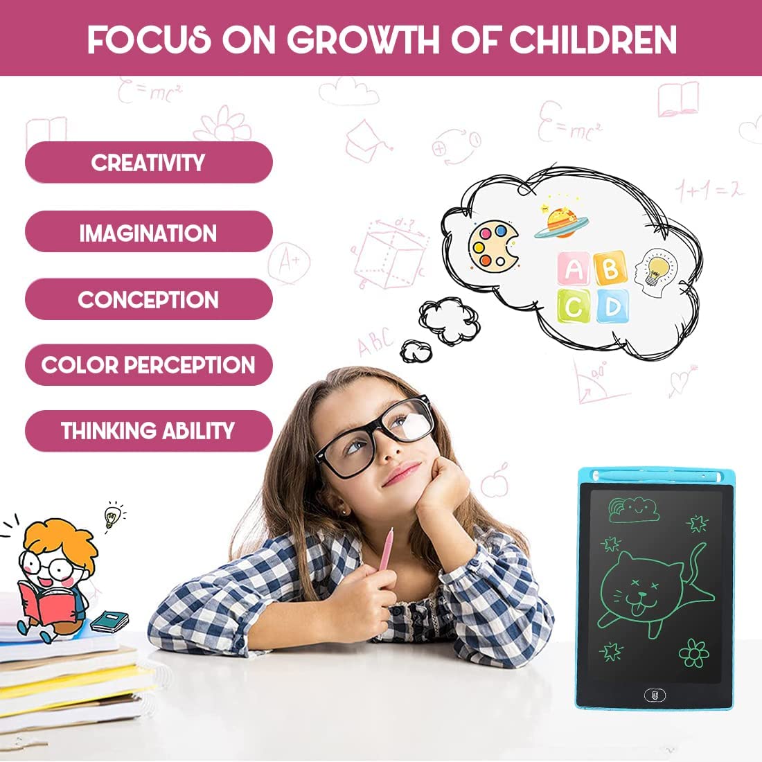 8.5 inch Writing Pad LCD Tablet For Kids single color LCD (random color )