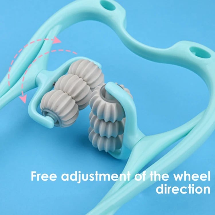 6-Wheel Pressure Point Massager – Neck, Back & Shoulder Pain Relief Roller (Random Color)