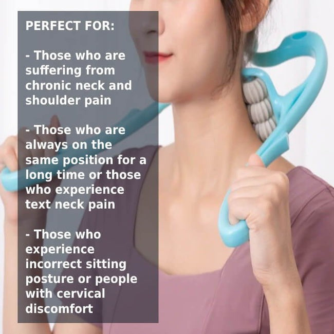 6-Wheel Pressure Point Massager – Neck, Back & Shoulder Pain Relief Roller (Random Color)